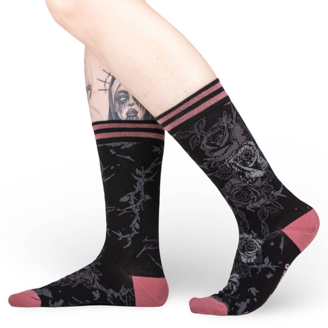 Eternal Roses Crew Socks - Angel's House of Design Co.