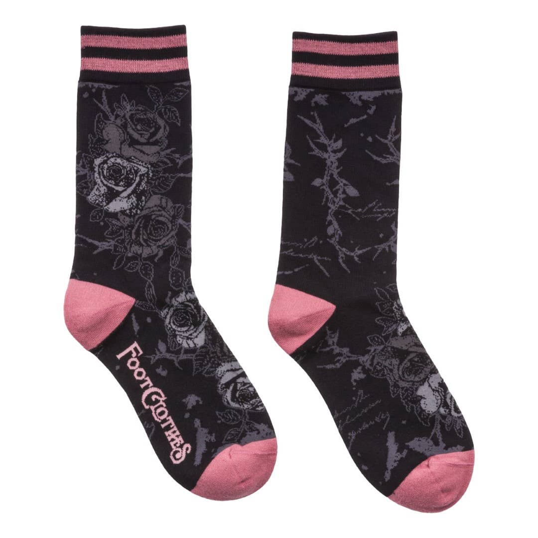 Eternal Roses Crew Socks - Angel's House of Design Co.