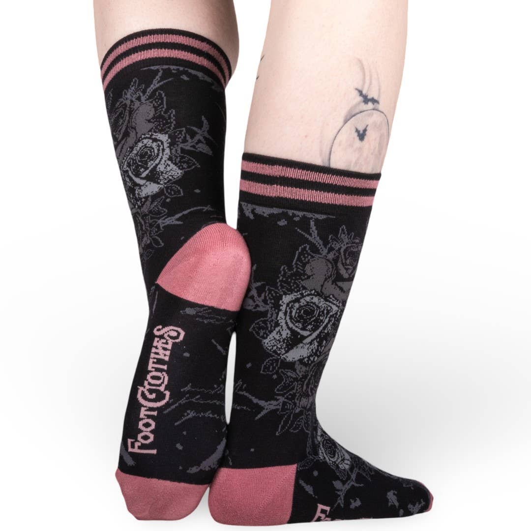 Eternal Roses Crew Socks - Angel's House of Design Co.
