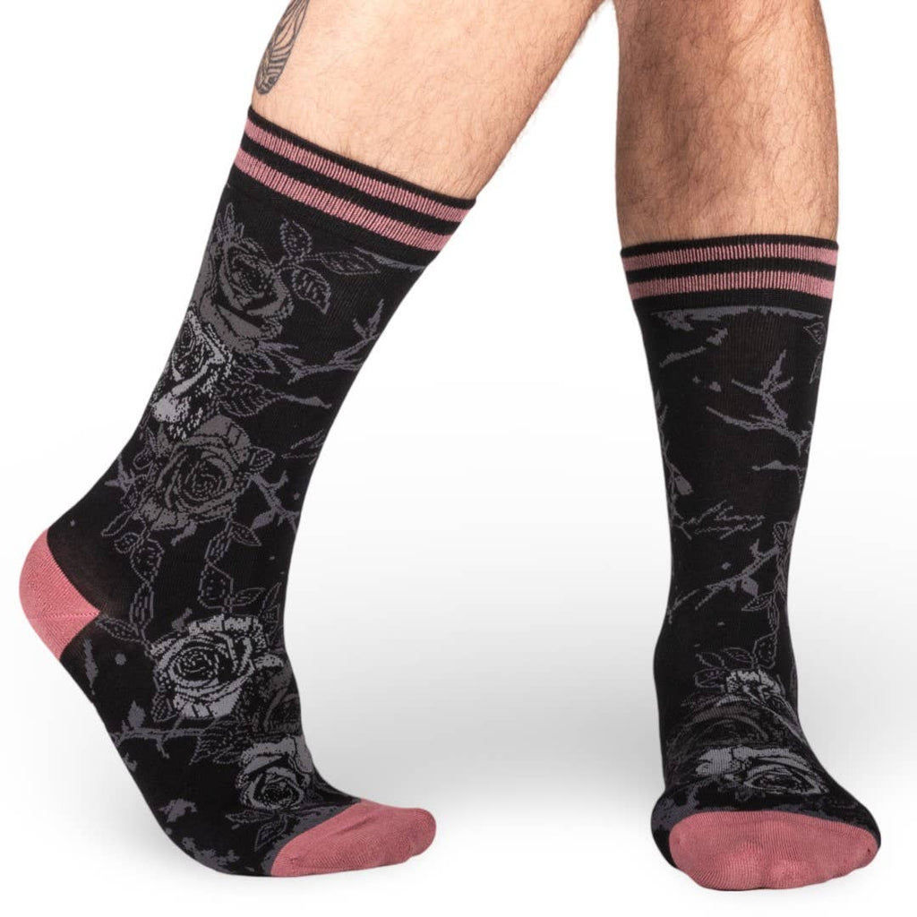 Eternal Roses Crew Socks - Angel's House of Design Co.