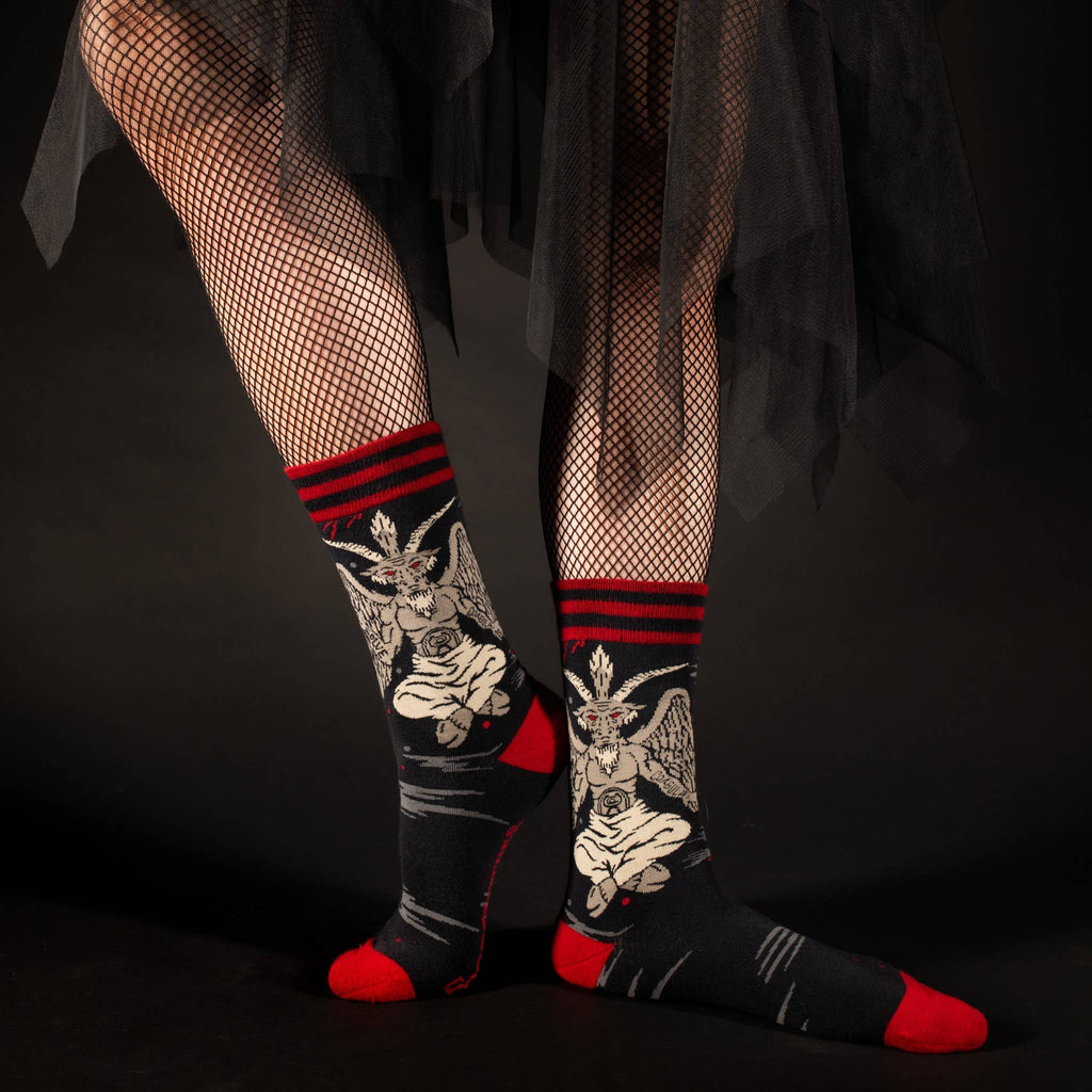 Evil AF Baphomet Socks - Angel's House of Design Co.