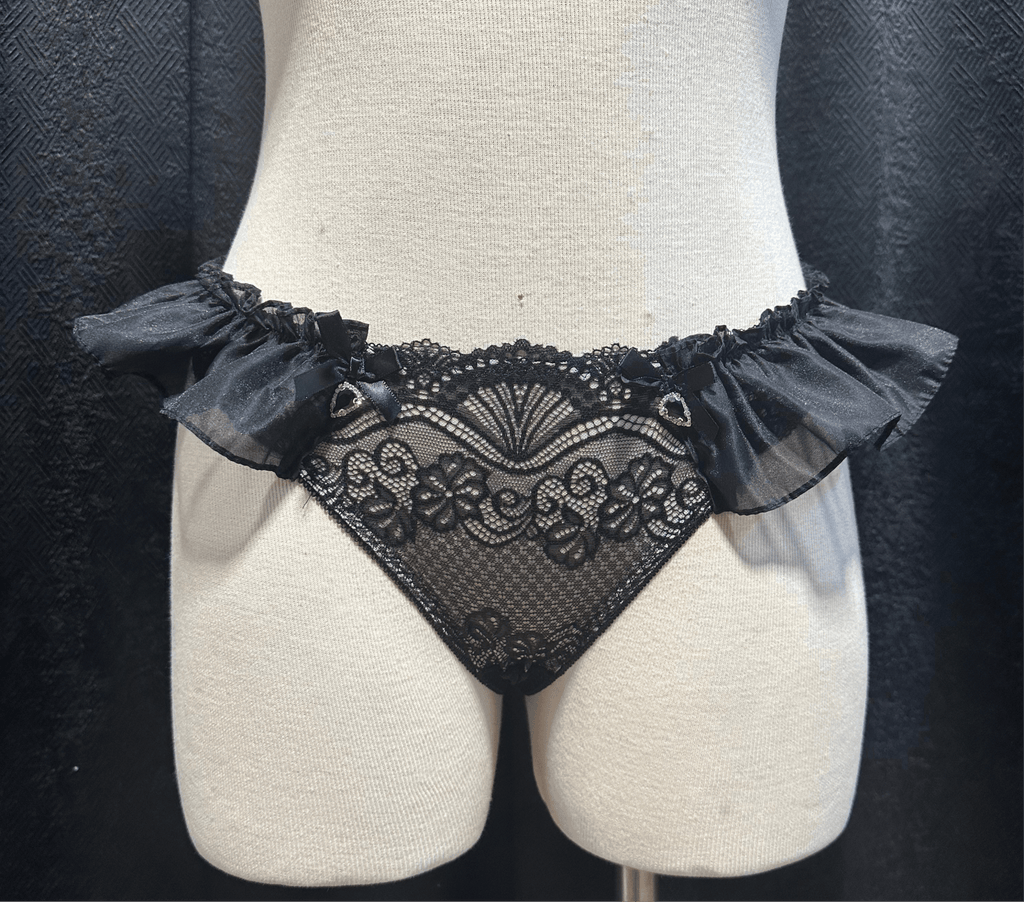 Fang Around Thong Frill Panties White - Angel's House of Design Co.