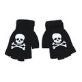 Fingerless Winter Gloves - Skull/Cross Bones - Angel's House of Design Co.