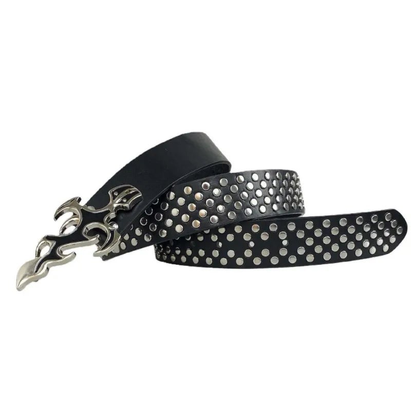Flaming Hell Belt with Decorative Buckle - Angel's House of Design Co.
