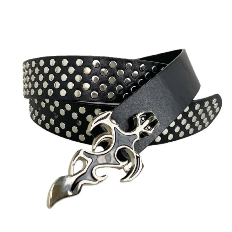 Flaming Hell Belt with Decorative Buckle - Angel's House of Design Co.