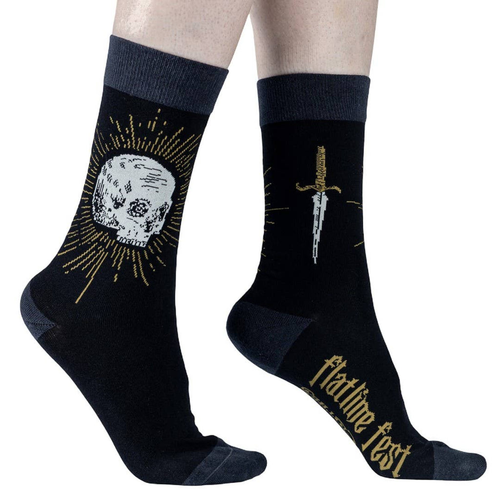 Flatline Fest Flatline Fest Inaugural Rite Crew Socks - Angel's House of Design Co.