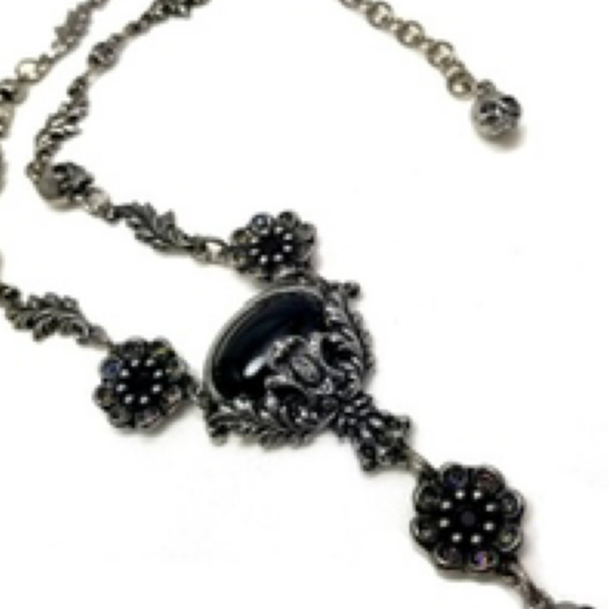 Goth Oval Cabochon Necklace by Martha Rotten - Angel's House of Design Co.