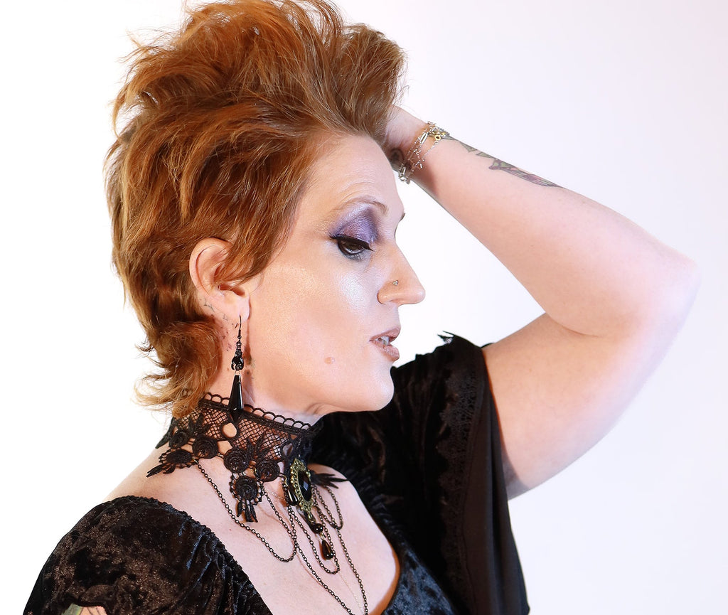 Goth Queen Lace Choker Necklace - Angel's House of Design Co.
