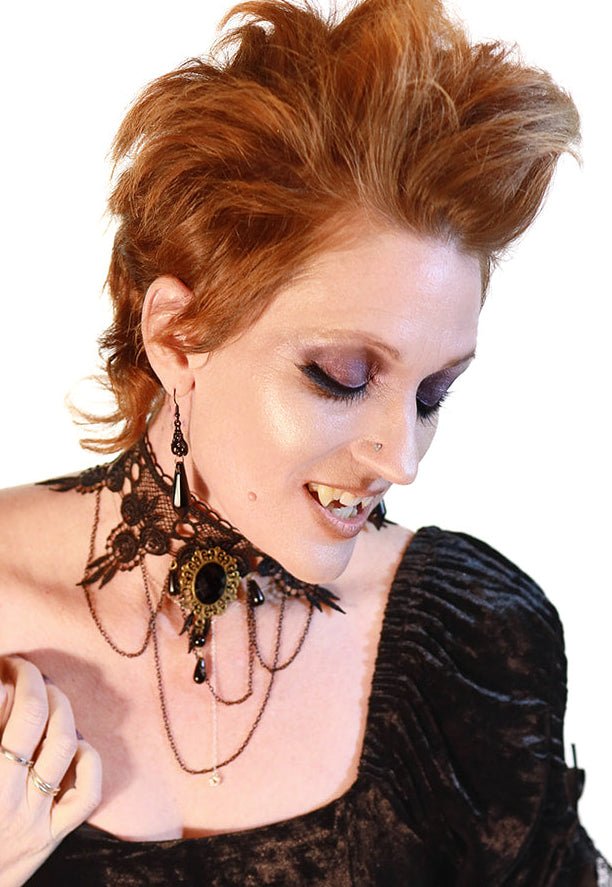 Goth Queen Lace Choker Necklace - Angel's House of Design Co.