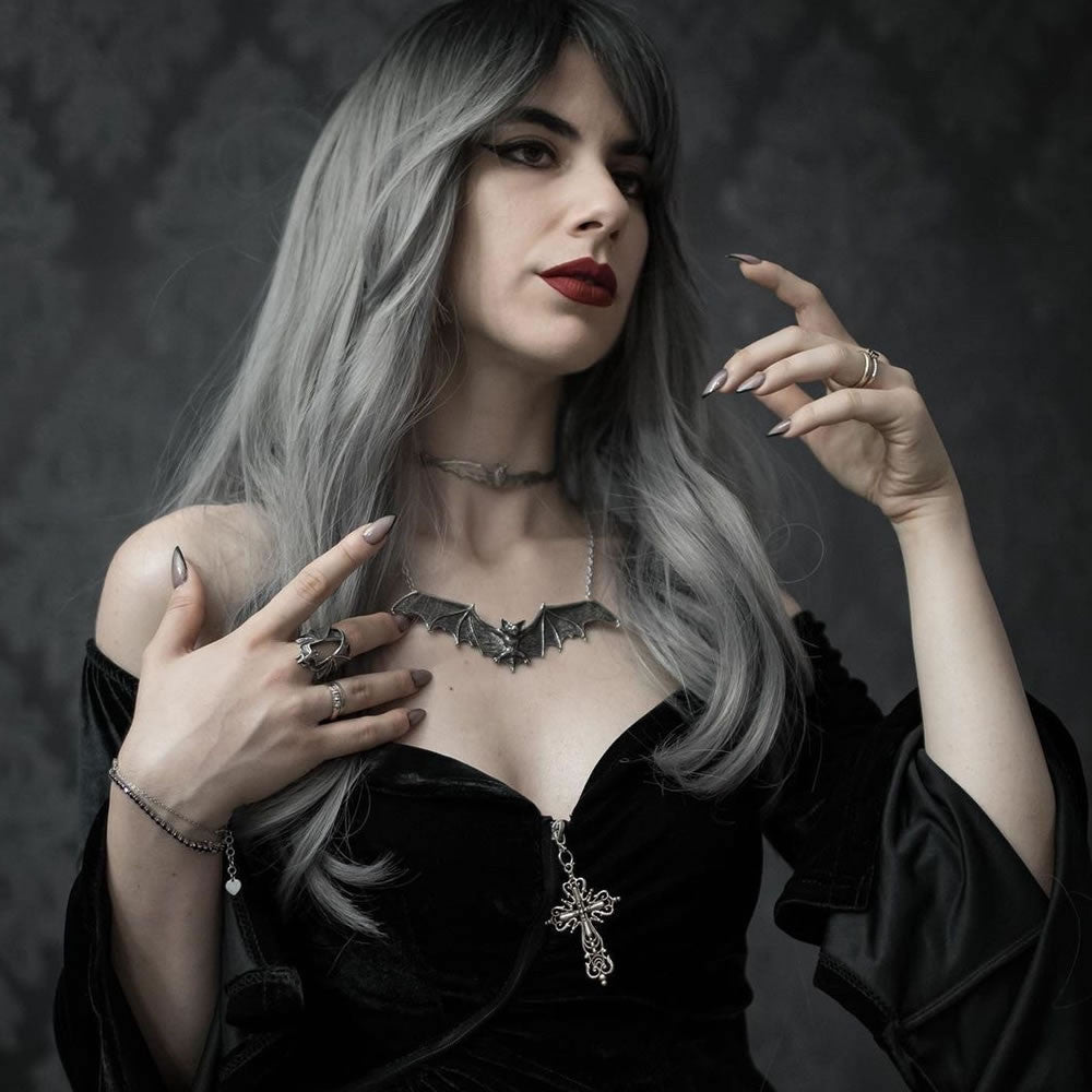 Gothic Bat Necklace - Angel's House of Design Co.