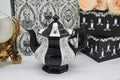 Gothic Black Halloween Teapot Spiders and Cobwebs - Angel's House of Design Co.