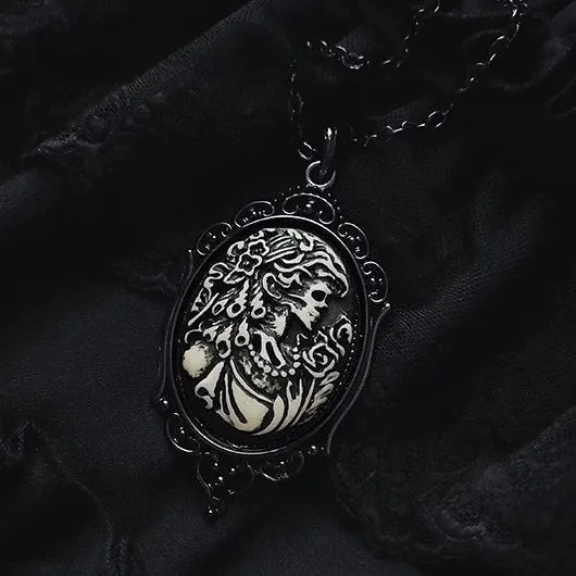 Gothic Cameo Madame Necklace - Angel's House of Design Co.
