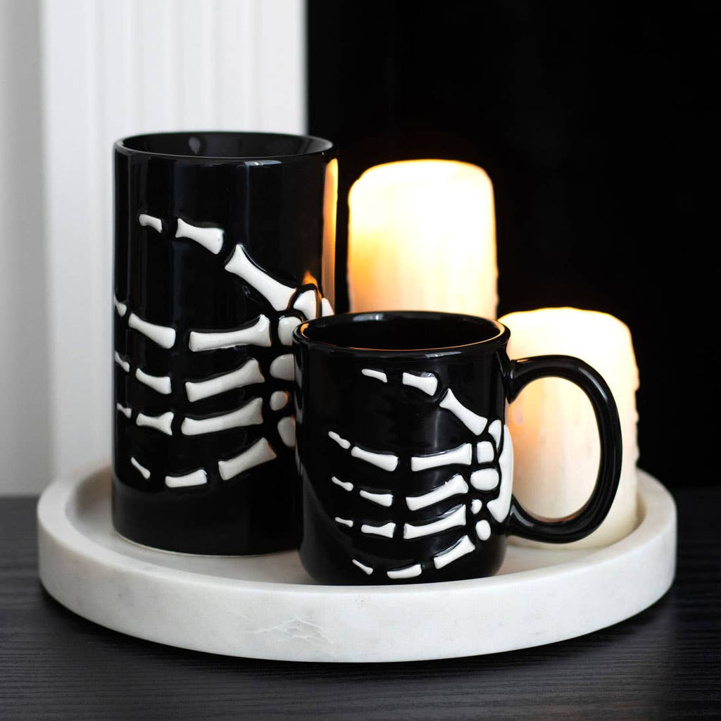 Gothic Halloween Skeleton Hand Mug - Angel's House of Design Co.