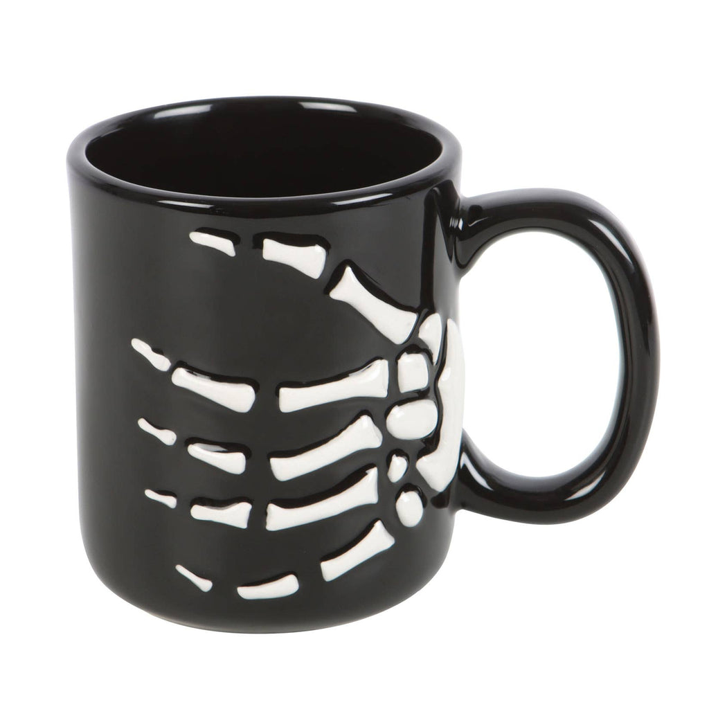 Gothic Halloween Skeleton Hand Mug - Angel's House of Design Co.