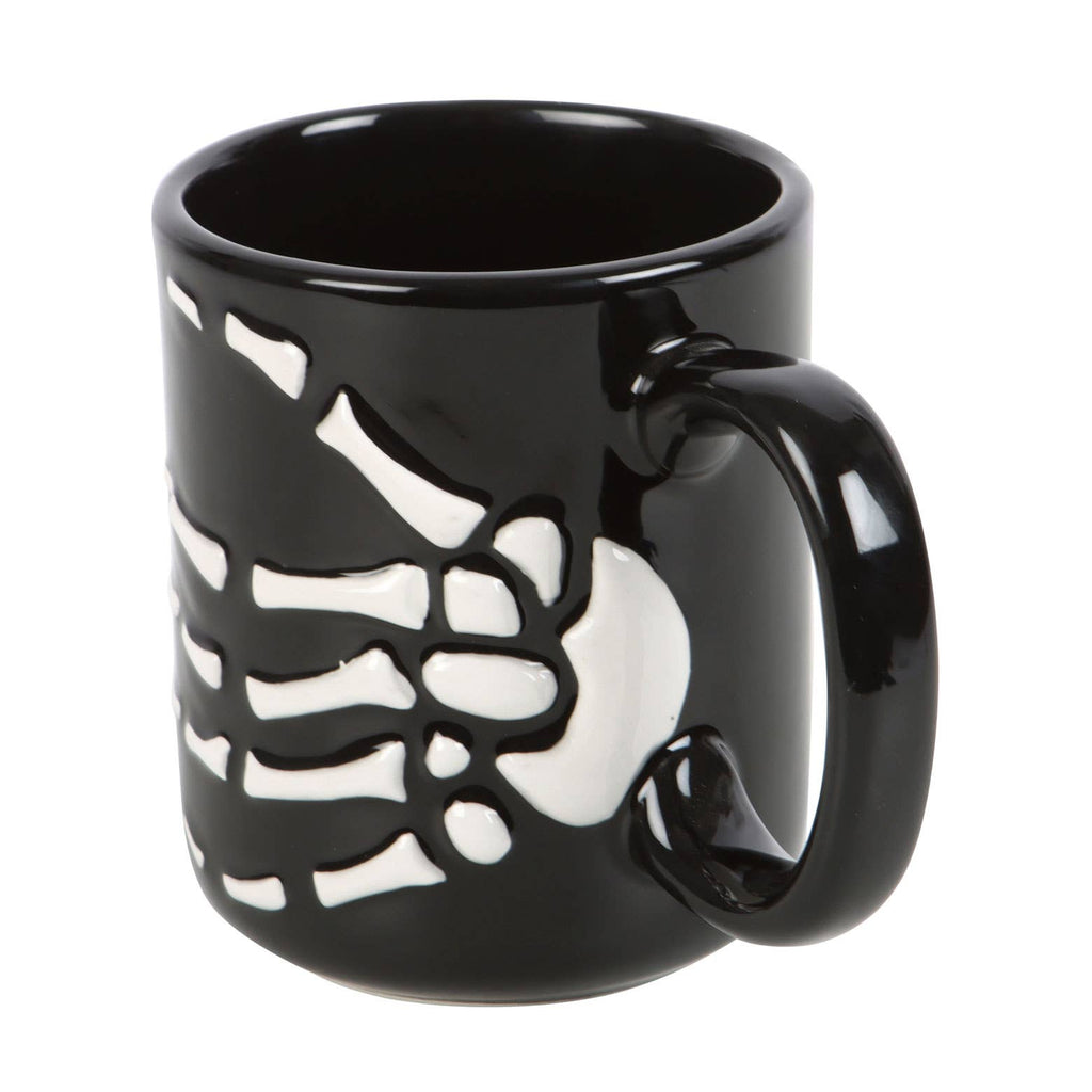 Gothic Halloween Skeleton Hand Mug - Angel's House of Design Co.