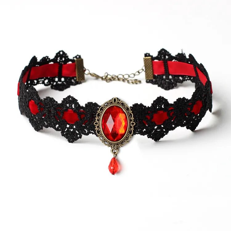 Gothic Jewel Choker Necklace - Angel's House of Design Co.