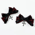 Gothic Lace Cross Bow Hair Clip - Angel's House of Design Co.