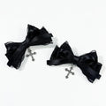 Gothic Lace Cross Bow Hair Clip - Angel's House of Design Co.