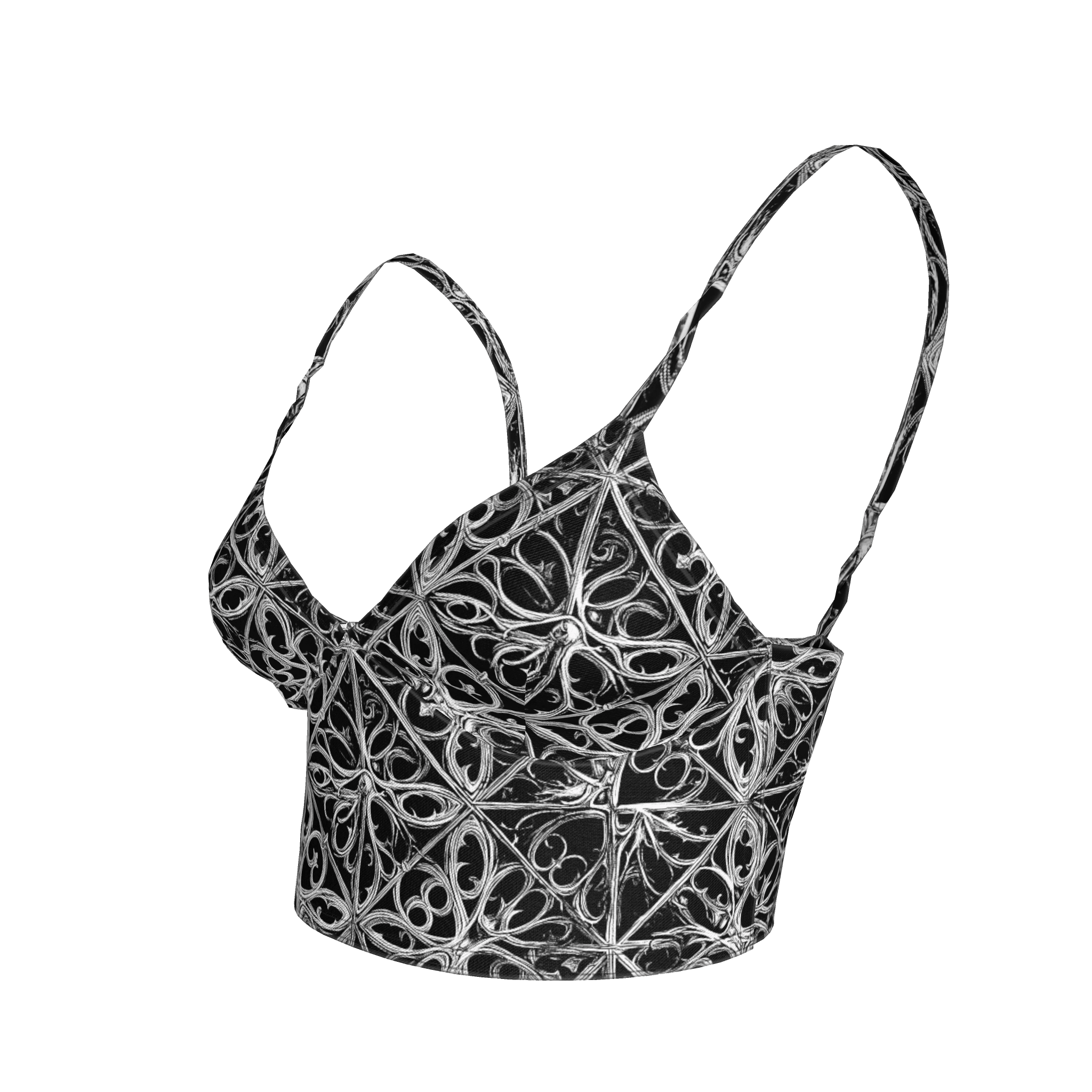 Gothic Lattice Bralette in Cotton Bamboo - Angel's House of Design Co.