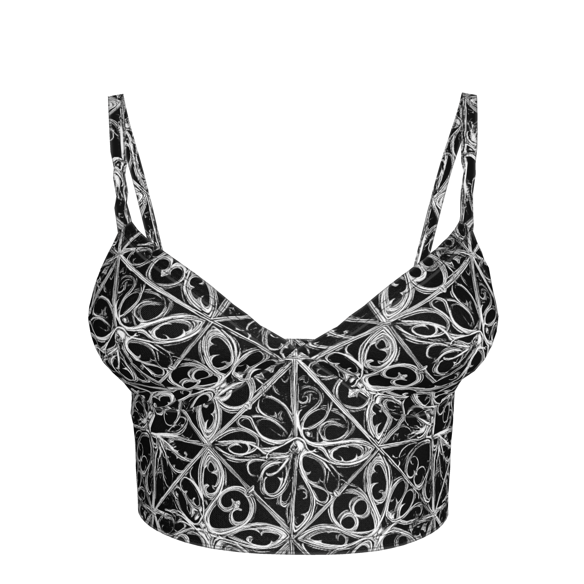 Gothic Lattice Bralette in Cotton Bamboo - Angel's House of Design Co.
