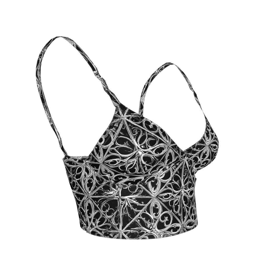 Gothic Lattice Bralette in Cotton Bamboo - Angel's House of Design Co.