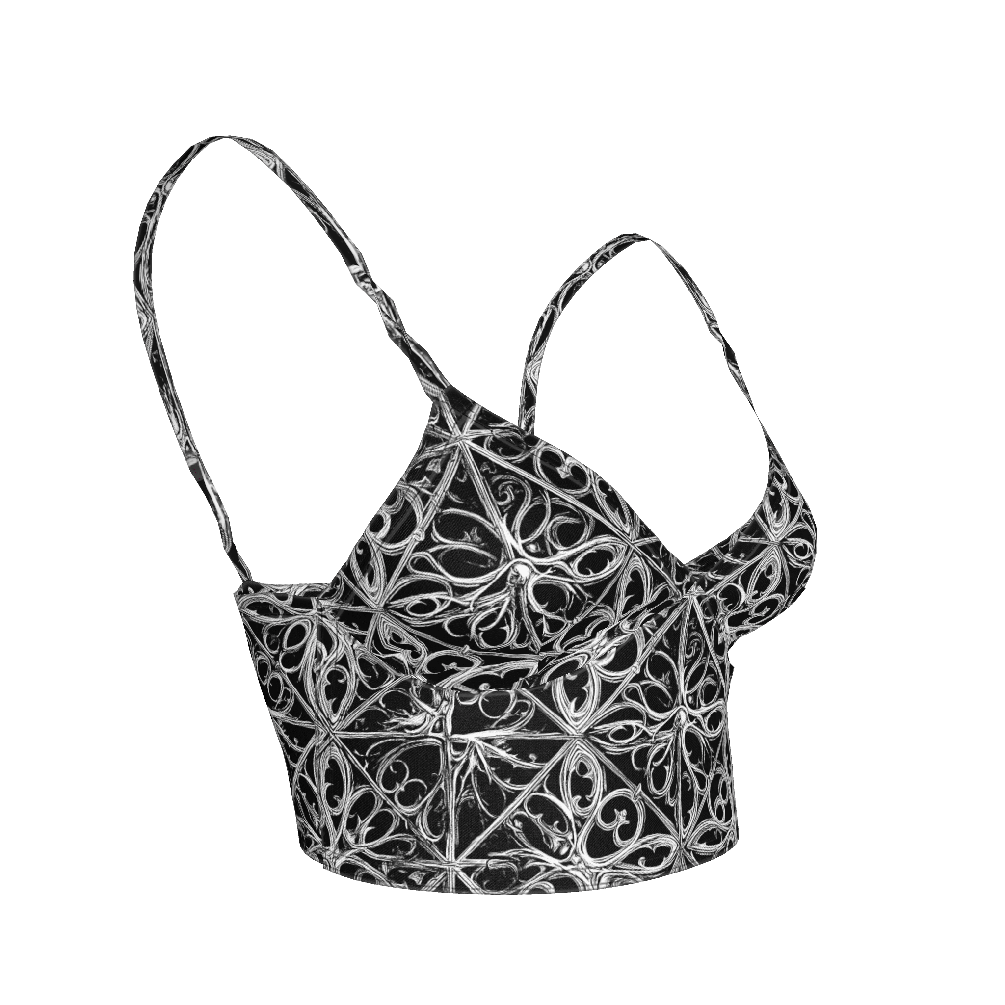 Gothic Lattice Bralette in Cotton Bamboo - Angel's House of Design Co.