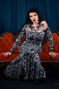 Gothic Lattice Mermaid Gown in Cotton/Spandex - Angel's House of Design Co.
