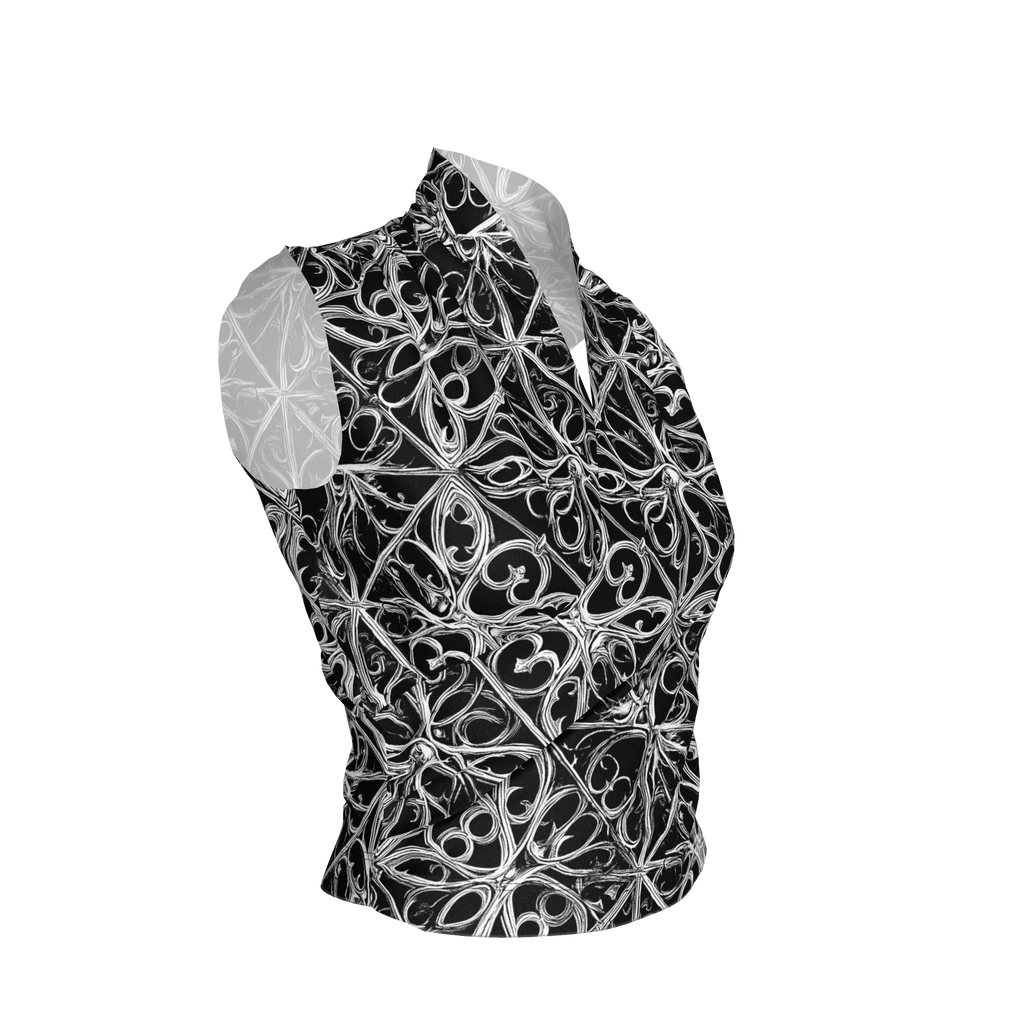 Gothic Lattice Surplice Top in Cotton Bamboo Blend - Angel's House of Design Co.