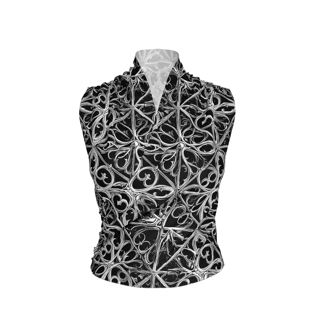 Gothic Lattice Surplice Top in Cotton Bamboo Blend - Angel's House of Design Co.