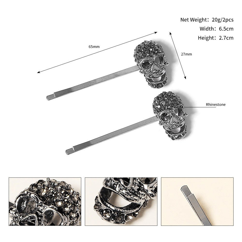 Gothic Rhinestone Skull Hair Accessories - Angel's House of Design Co.