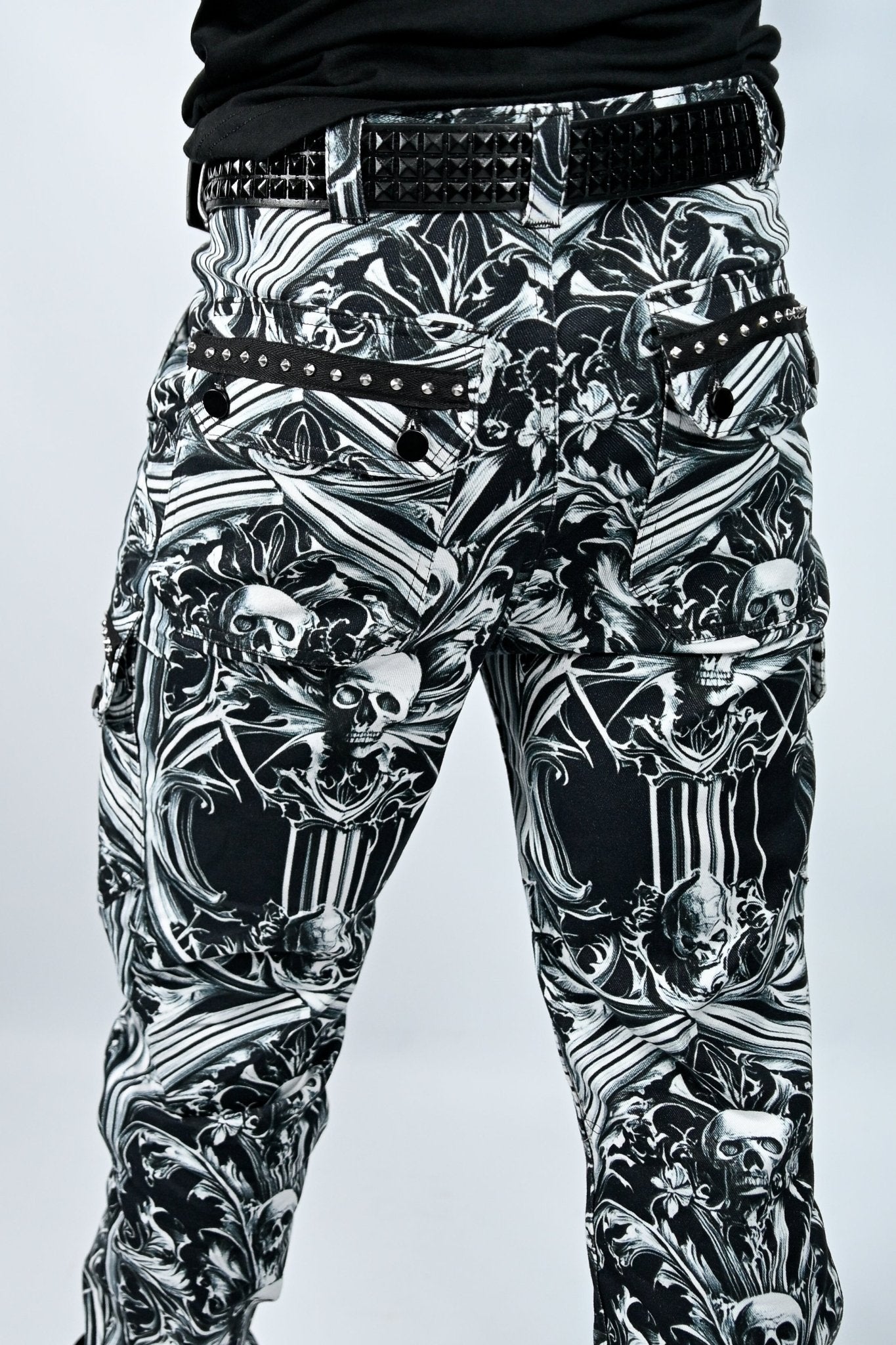 Gothic Skull Cargo Jeans - Angel's House of Design Co.