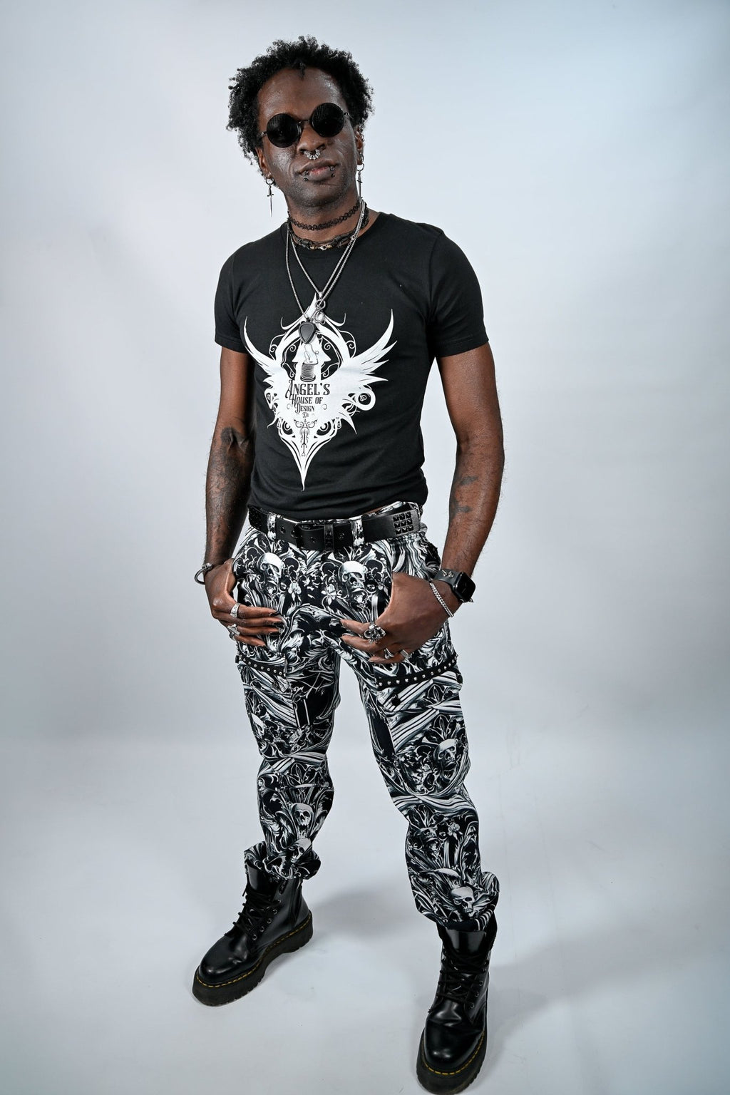 Gothic Skull Cargo Jeans - Angel's House of Design Co.