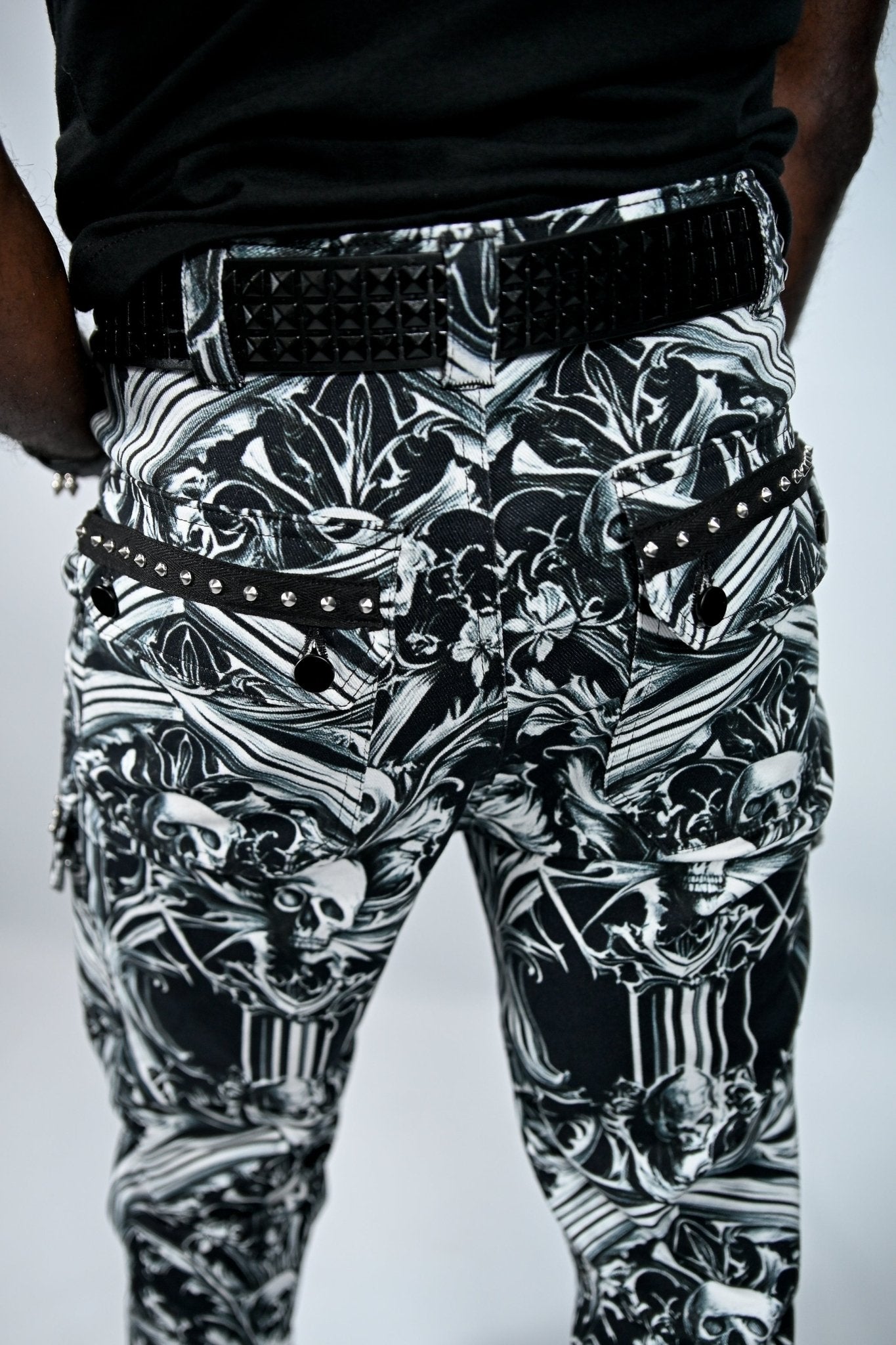 Gothic Skull Cargo Jeans - Angel's House of Design Co.