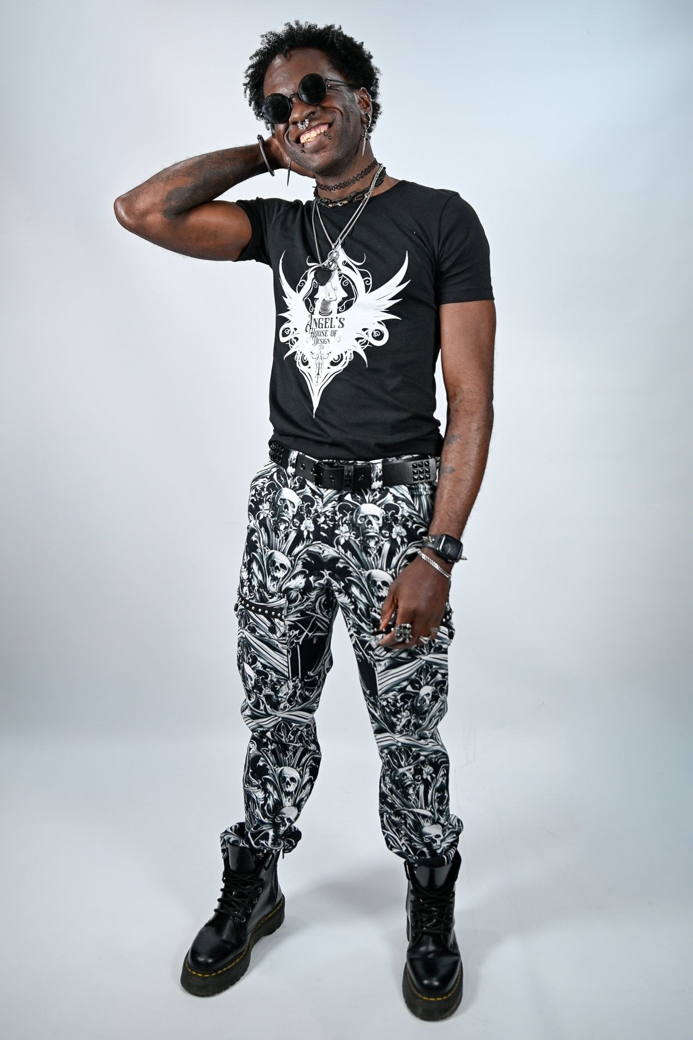 Gothic Skull Cargo Jeans - Angel's House of Design Co.