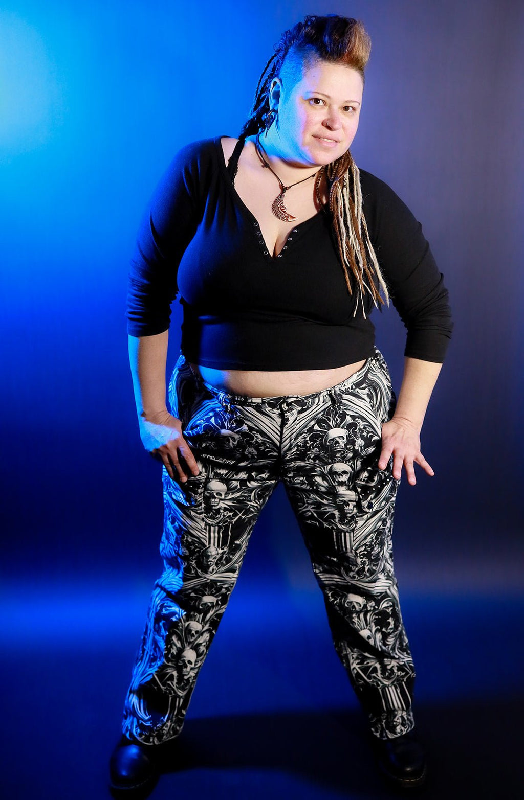 Gothic Skull Cargo Jeans - Angel's House of Design Co.
