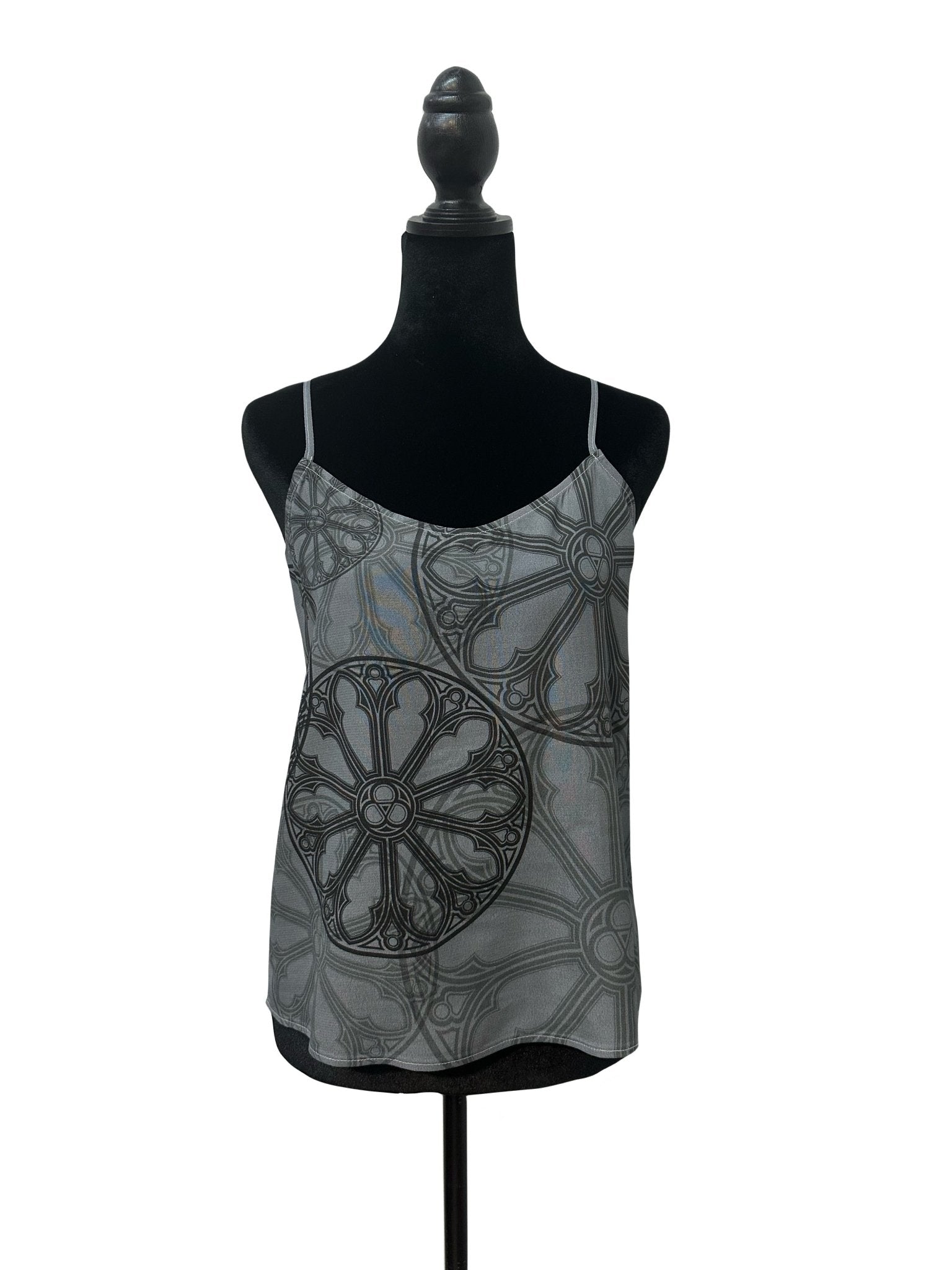 Gray Rose Window Camisole - Angel's House of Design Co.