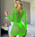 Green Fishnet Stocking Dress/Shirt - Angel's House of Design Co.