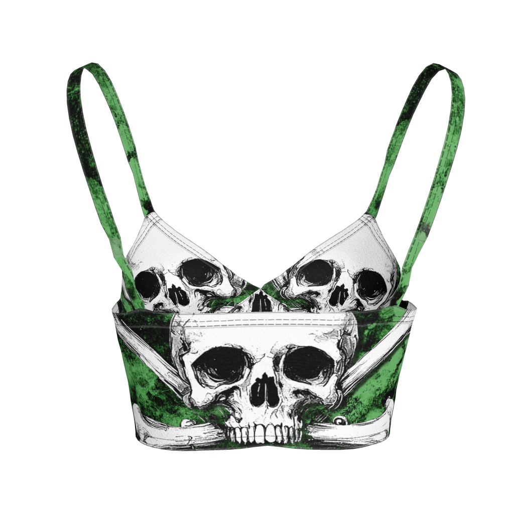 Green Skeletitty Bralette - Angel's House of Design Co.