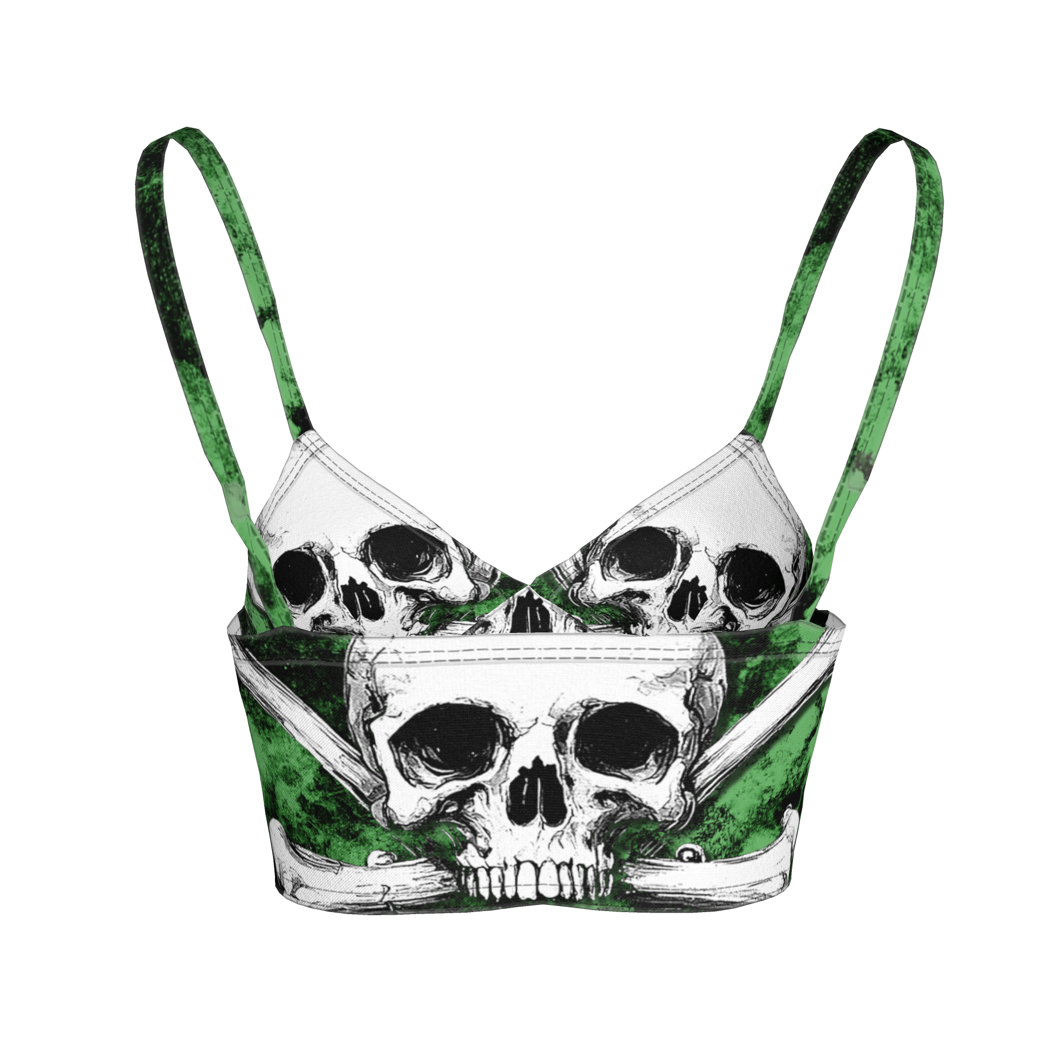 Green Skeletitty Bralette - Angel's House of Design Co.