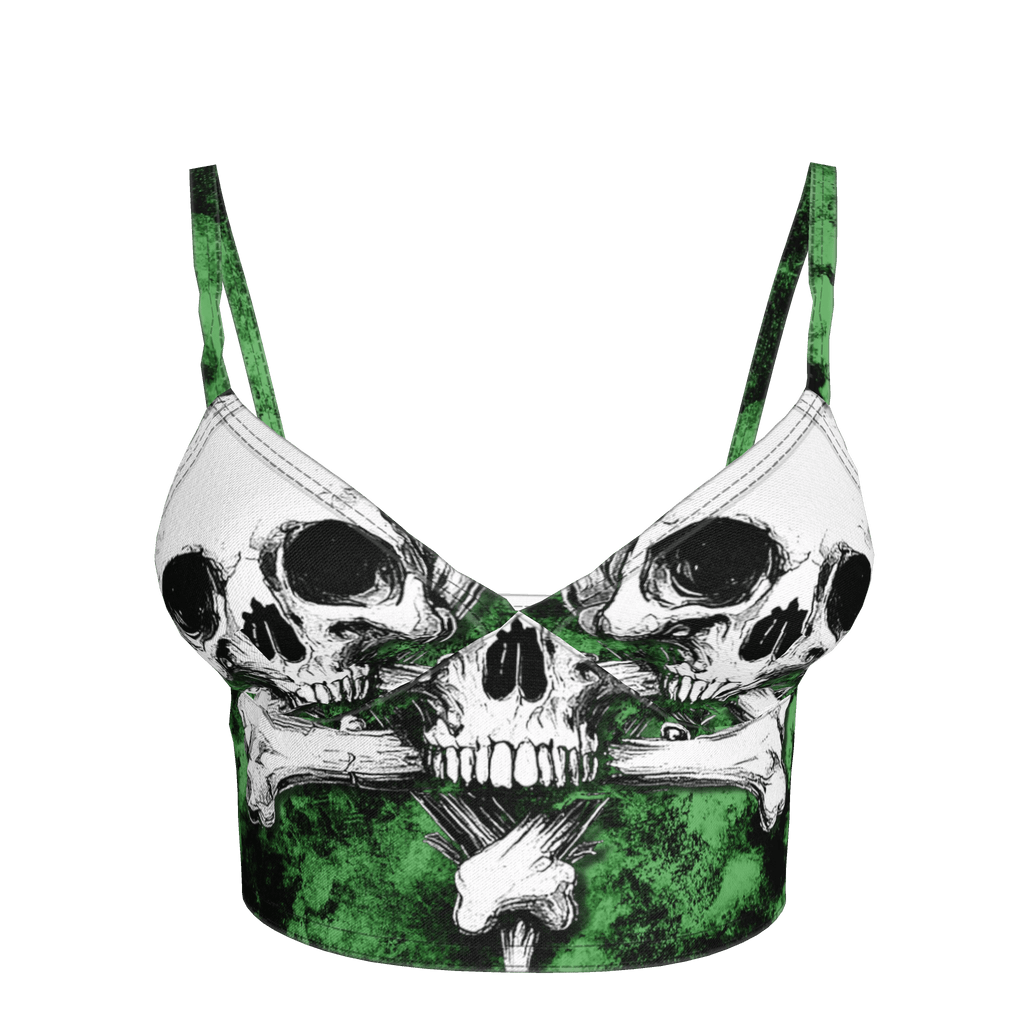 Green Skeletitty Bralette - Angel's House of Design Co.