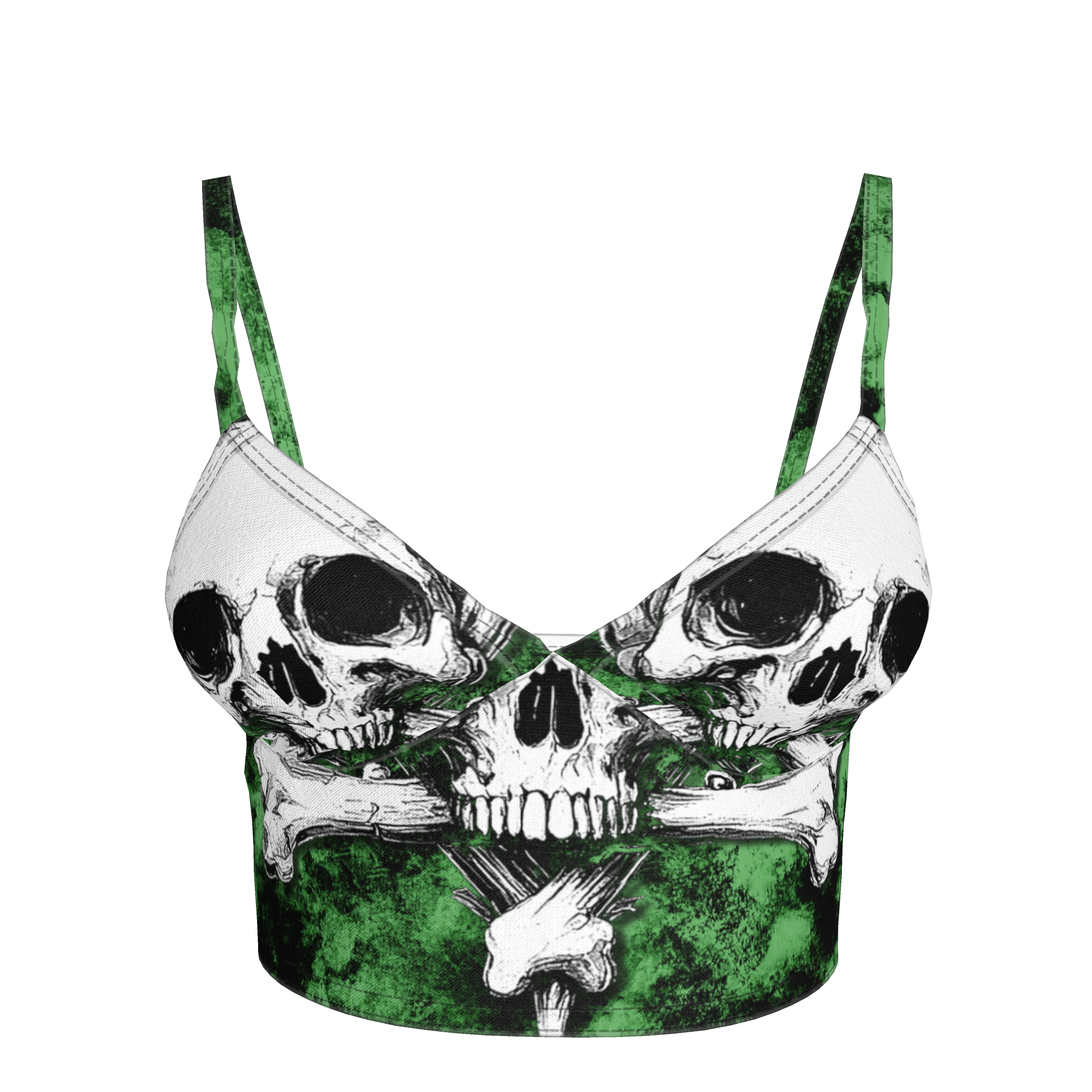 Green Skeletitty Bralette - Angel's House of Design Co.