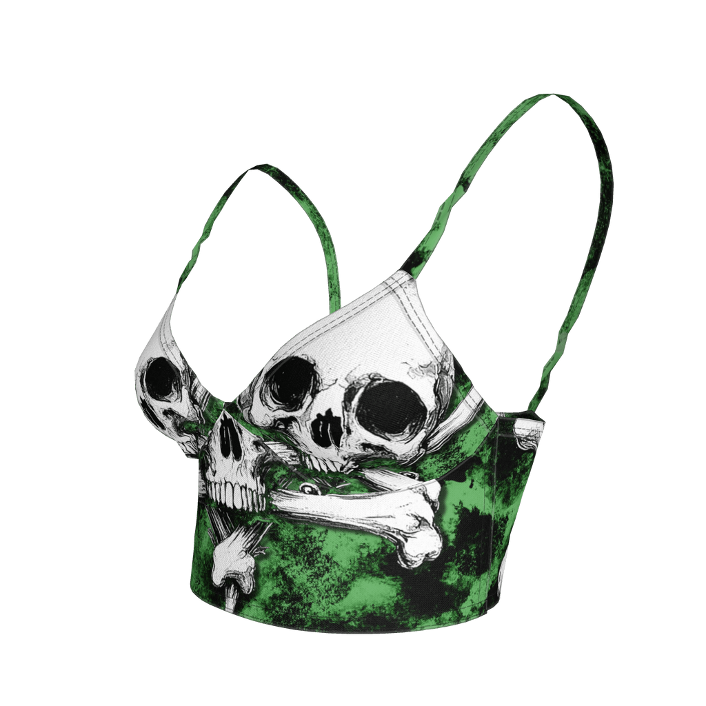 Green Skeletitty Bralette - Angel's House of Design Co.