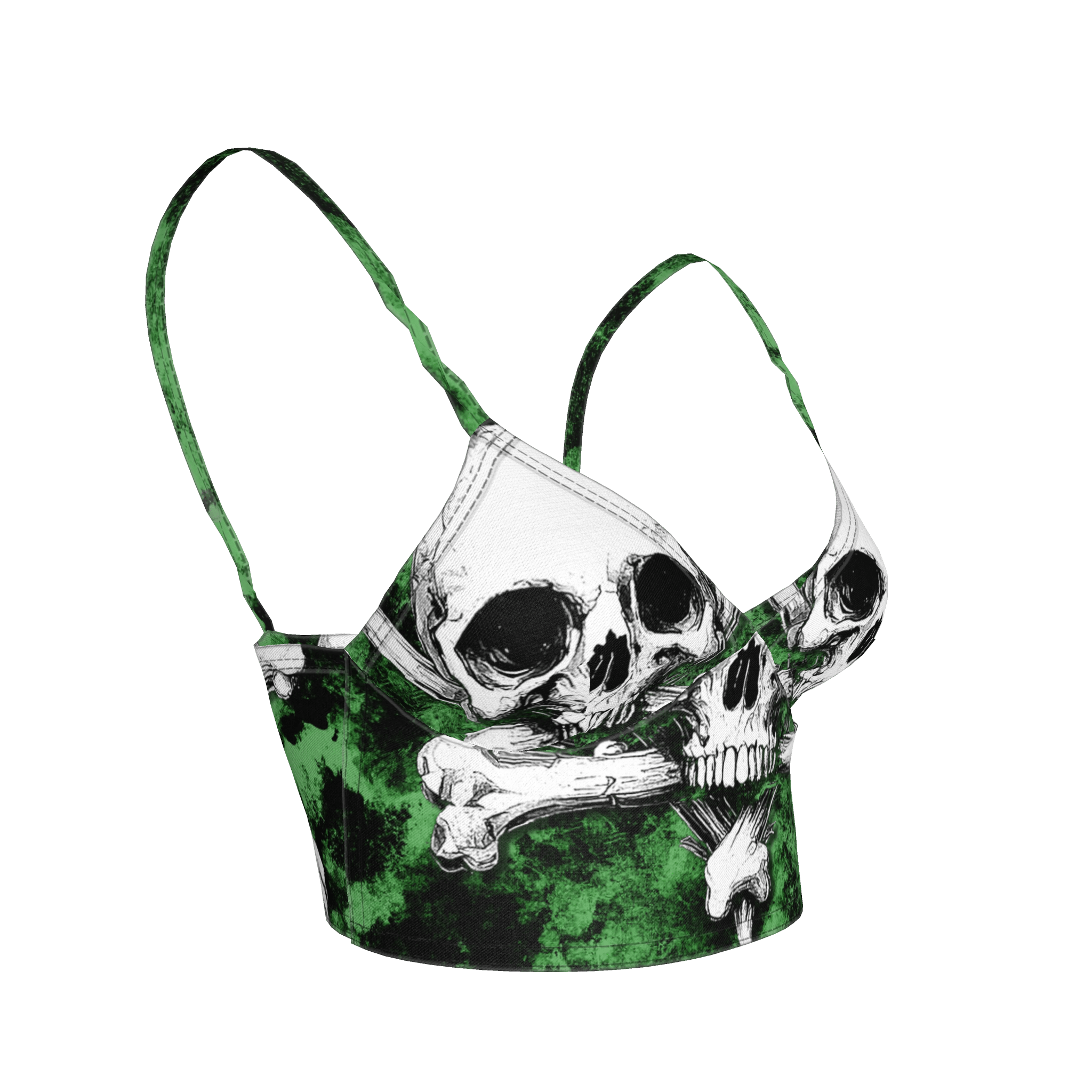 Green Skeletitty Bralette - Angel's House of Design Co.