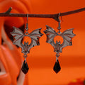 Gun Metal Bat Drop Earrings - Angel's House of Design Co.