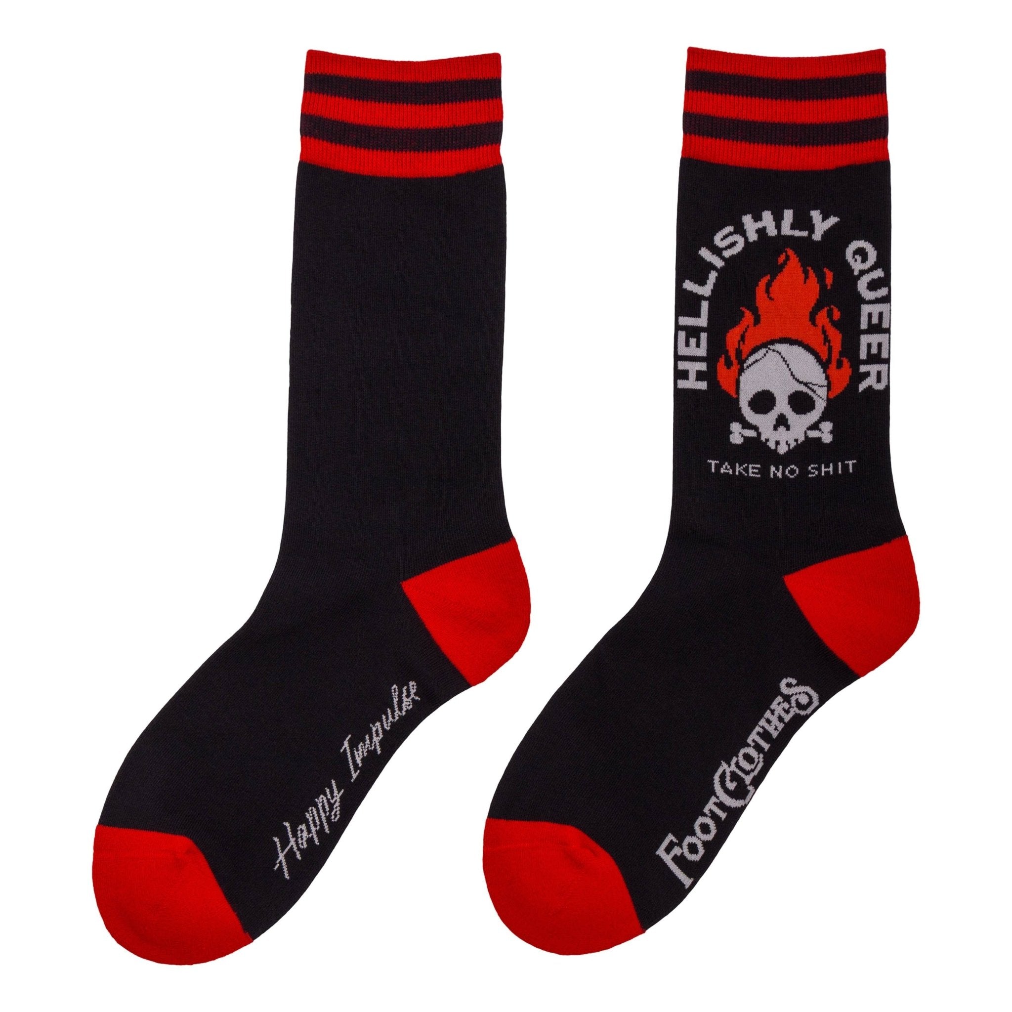 Hellishly Queer Crew Socks - Angel's House of Design Co.