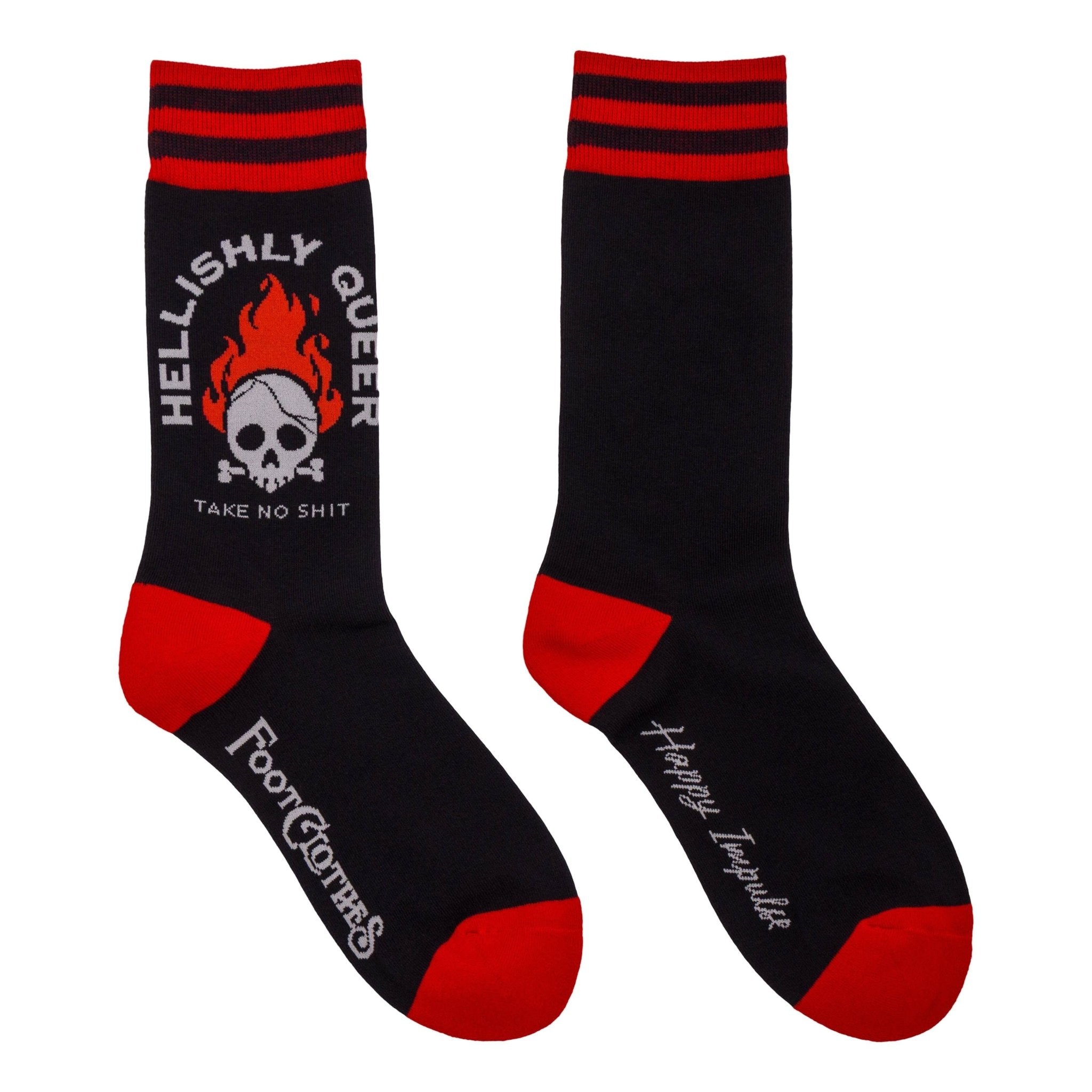 Hellishly Queer Crew Socks - Angel's House of Design Co.