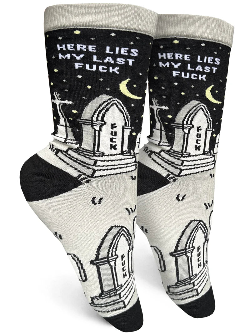 Here Lies My Last Fuck Women's Crew Socks