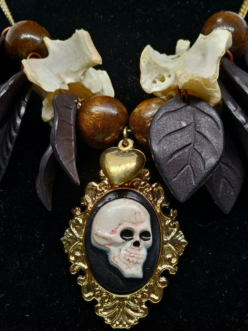 Hex & Bone Skull Cameo Necklace by Boneafide Arts - Angel's House of Design Co.