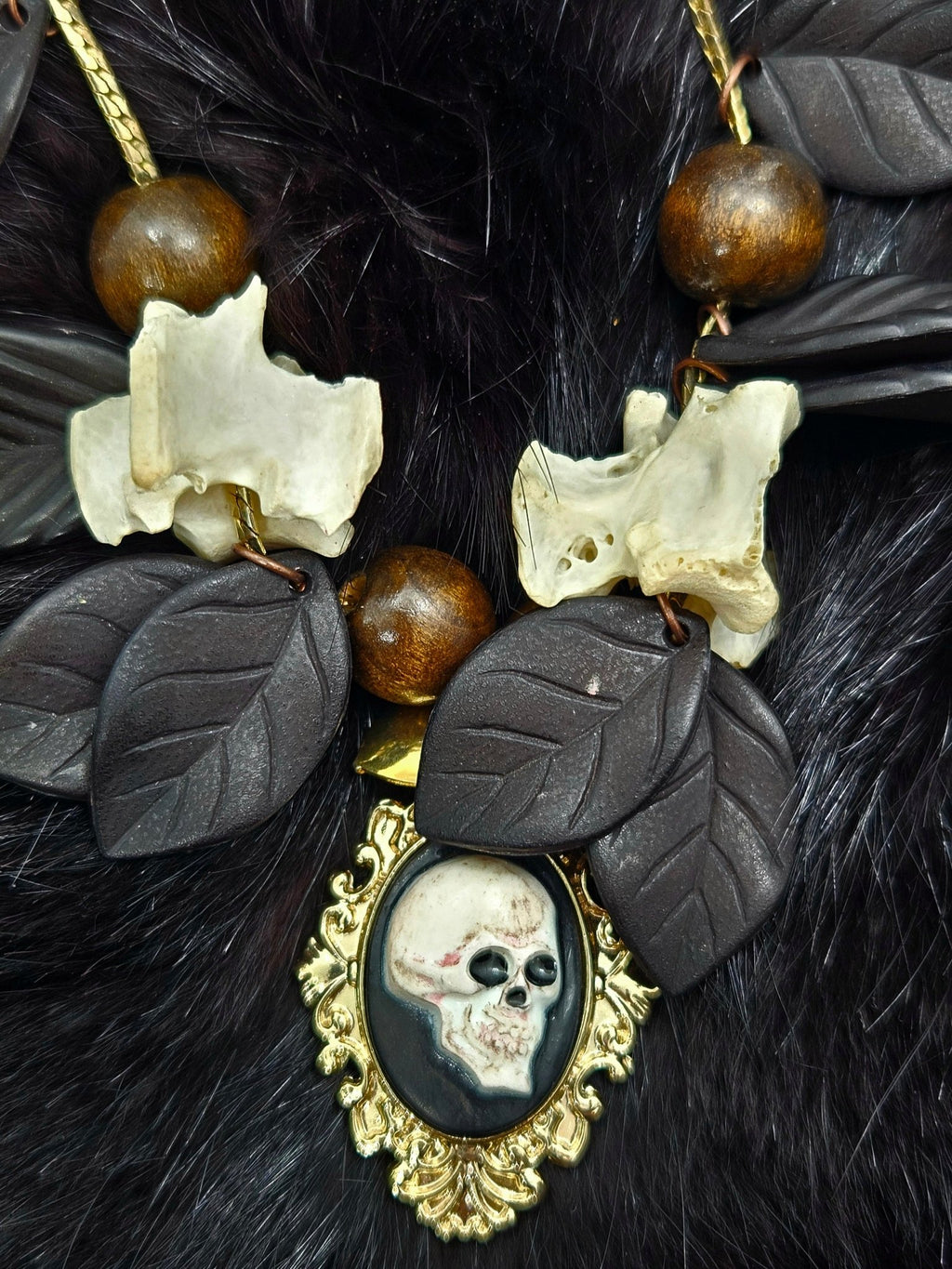 Hex & Bone Skull Cameo Necklace by Boneafide Arts - Angel's House of Design Co.