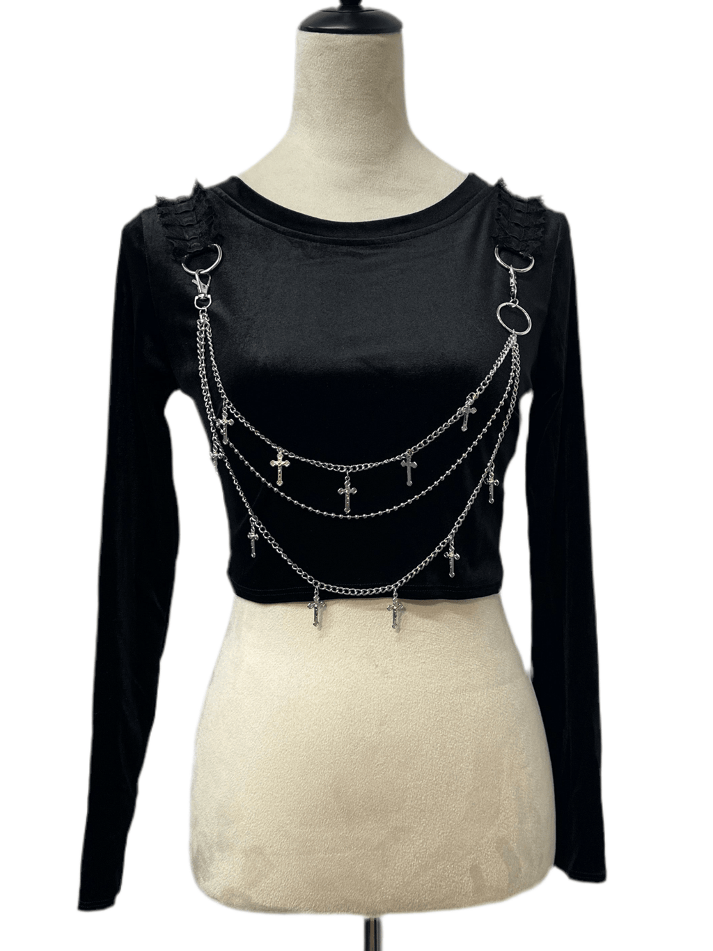 Holy Cross Velvet Crop - Angel's House of Design Co.